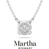 image:imageMartha Stewart Lab Grown Diamond Solitaire Necklace In Sterling Silver Emerald Heart Pear or Round ShapeRound Shape2 Carat