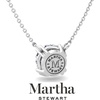 image:imageMartha Stewart Lab Grown Diamond Solitaire Necklace In Sterling Silver Emerald Heart Pear or Round ShapeRound Shape3 Carat