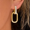 image:imageMartha Stewart Luna Gold Drop Earrings With Crystals