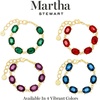 image:imageMartha Stewart Oval Crystal Statement BraceletGreen