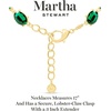 image:imageMartha Stewart Oval Crystal Statement NecklaceGreen