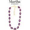 image:imageMartha Stewart Oval Crystal Statement NecklacePurple