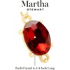 image:imageMartha Stewart Oval Crystal Statement NecklaceRed