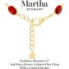 image:imageMartha Stewart Oval Crystal Statement NecklaceRed