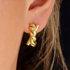 image:imageMartha Stewart Textured Gold Hoop Earrings