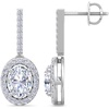 image:imageMartha Stewart 2 12 Carat Lab Grown Diamond Drop Earrings In Sterling SilverOval