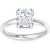 image:imageMartha Stewart 2 Carat Cushion Cut Lab Grown Diamond Solitaire Engagement Ring In Sterling Silver
