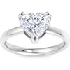 image:imageMartha Stewart 2 Carat Heart Shape Lab Grown Diamond Solitaire Engagement Ring In Sterling Silver