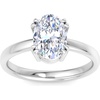 image:imageMartha Stewart 2 Carat Oval Shape Lab Grown Diamond Solitaire Engagement Ring In Sterling Silver