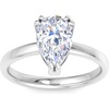 image:imageMartha Stewart 2 Carat Pear Shape Lab Grown Diamond Solitaire Engagement Ring In Sterling Silver