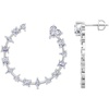image:imageMartha Stewart 3 Carat Lab Grown Diamond Fancy Hoop Earrings In Sterling Silver