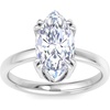 image:imageMartha Stewart 3 Carat Marquise Shape Lab Grown Diamond Solitaire Engagement Ring In Sterling Silver