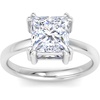 image:imageMartha Stewart 3 Carat Princess Cut Lab Grown Diamond Solitaire Engagement Ring In Sterling Silver