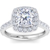 image:imageMartha Stewart 4 Carat Cushion Cut Lab Grown Diamond Halo Engagement Ring In Sterling Silver