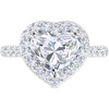 image:imageMartha Stewart 4 Carat Heart Shape Lab Grown Diamond Hidden Halo Engagement Ring In Sterling Silver