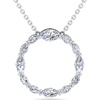 image:imageMartha Stewart 4 Carat Lab Grown Diamond Marquise Circle Necklace In Sterling Silver