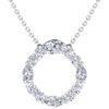 image:imageMartha Stewart 4 Carat Lab Grown Diamond Marquise and Round Circle Necklace In Sterling Silver