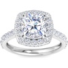 image:imageMartha Stewart 4 Carat Lab Grown Diamond Ring Hidden Halo Diamond Engagement Ring in 14 Karat Goldwhitegold