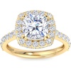image:imageMartha Stewart 4 Carat Lab Grown Diamond Ring Hidden Halo Diamond Engagement Ring in 14 Karat Goldyellowgold