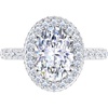 image:imageMartha Stewart 4 Carat Oval Shape Lab Grown Diamond Hidden Halo Engagement Ring In Sterling Silver