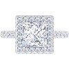 image:imageMartha Stewart 4 Carat Princess Cut Lab Grown Diamond Hidden Halo Engagement Ring In Sterling Silver