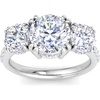 image:imageMartha Stewart 5 12 Carat Round Lab Grown Diamond Three Stone Plus Engagement Ring In Sterling Silver