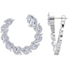 image:imageMartha Stewart 5 Carat Lab Grown Diamond Hoop Earrings Marquise Shape 14K Gold Diamond Hoop Earrings for Womenwhitegold