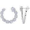image:imageMartha Stewart 5 Carat Lab Grown Diamond Hoop Earrings Oval Shape 14K Gold Diamond Hoop Earrings for Womenwhitegold