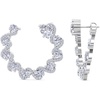 image:imageMartha Stewart 5 Carat Lab Grown Diamond Hoop Earrings Sterling Silver Hoop Earrings for WomenHeart