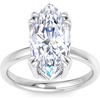image:imageMartha Stewart 5 Carat Marquise Shape Lab Grown Diamond Solitaire Engagement Ring In Sterling Silver