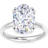 image:imageMartha Stewart 5 Carat Oval Shape Lab Grown Diamond Solitaire Engagement Ring In Sterling Silver