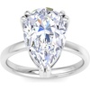 image:imageMartha Stewart 5 Carat Pear Shape Lab Grown Diamond Solitaire Engagement Ring In Sterling Silver