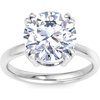 image:imageMartha Stewart 5 Carat Round Shape Lab Grown Diamond Solitaire Engagement Ring In Sterling Silver