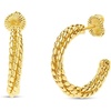 image:imageMartha Stewart Beaded Gold Hoop Earrings 1 Inch