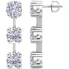 image:imageMartha Stewart Lab Grown Diamond Earrings Drop Style Sterling Silver Fine Jewelry for WomenHeart Shape5 Carat