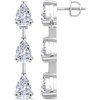 image:imageMartha Stewart Lab Grown Diamond Earrings Drop Style Sterling Silver Fine Jewelry for WomenPear Shape3 Carat