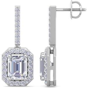 image:imageMartha Stewart 2 12 Carat Lab Grown Diamond Drop Earrings In Sterling SilverEmerald