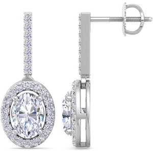 image:imageMartha Stewart 2 12 Carat Lab Grown Diamond Drop Earrings In Sterling SilverOval