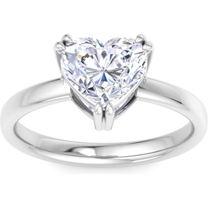 image:imageMartha Stewart 2 Carat Heart Shape Lab Grown Diamond Solitaire Engagement Ring In Sterling Silver