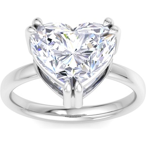 image:imageMartha Stewart 5 Carat Heart Shape Lab Grown Diamond Solitaire Engagement Ring In Sterling Silver