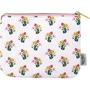 image:imageMartha Stewart Accessories Pouch with Zipper Closure 6 x 775 MultiPocket Organizer for Office Supplies Toiletries Makeup Travel Essentials with 2 Interior Zip Pockets Sunshine Bouquet
