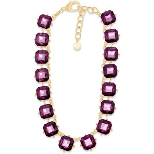 image:imageMartha Stewart Cushion Crystal Statement NecklacePurple