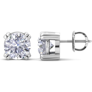 image:imageMartha Stewart Lab Grown Diamond Stud Earrings in Sterling Silver Lab Grown Diamond Earrings for Women20 Carats