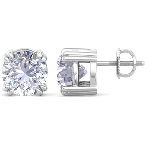 image:imageMartha Stewart Lab Grown Diamond Stud Earrings in Sterling Silver Lab Grown Diamond Earrings for Women50 Carats