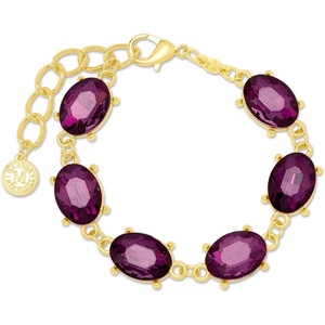 image:imageMartha Stewart Oval Crystal Statement BraceletPurple