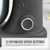 image:imageMartha Stewart 53Qt Stand Mixer 12Speed TiltHead Electric Kitchen Mixer with Stainless Steel Bowl Dough Hook Whisk amp Beater Splash Guard Ideal for Baking Bread Cake amp Whipping Linen CreamCaviar Gray