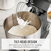 image:imageMartha Stewart 53Qt Stand Mixer 12Speed TiltHead Electric Kitchen Mixer with Stainless Steel Bowl Dough Hook Whisk amp Beater Splash Guard Ideal for Baking Bread Cake amp Whipping Linen CreamCaviar Gray