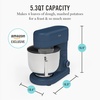image:imageMartha Stewart 53Qt Stand Mixer 12Speed TiltHead Electric Kitchen Mixer with Stainless Steel Bowl Dough Hook Whisk amp Beater Splash Guard Ideal for Baking Bread Cake amp Whipping Linen CreamIndigo Blue