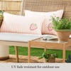 image:imageMartha Stewart Americana Embroidered Lobster Indoor Outdoor Decorative Pillow 2Pack Set UV Fade Resistant Water Repellent Coastal Design BlueRed 18x18Strawberry Pink