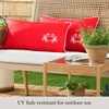 image:imageMartha Stewart Americana Embroidered Lobster Indoor Outdoor Decorative Pillow 2Pack Set UV Fade Resistant Water Repellent Coastal Design BlueRed 18x18Crab RedWhite